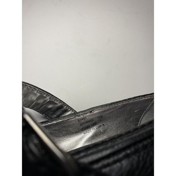 CALVIN KLEIN Shyanne Black Mary Jane Pumps Leather With Straps Women’s Size 10 - Picture 6 of 8